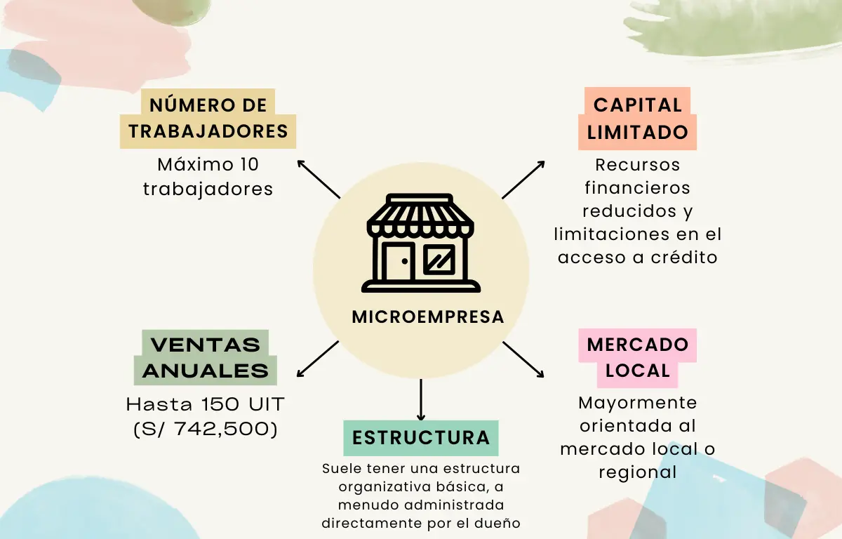 Microempresa y pequeña empresa: Las microempresas operan mayormente a nivel local, mientras que las pequeñas pueden expandirse a nivel nacional.